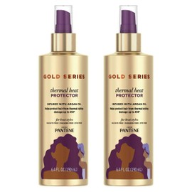 Pantene Gold Series Thermal Heat Protector 6.4 Ounce Pump (190ml) (2 Pack)