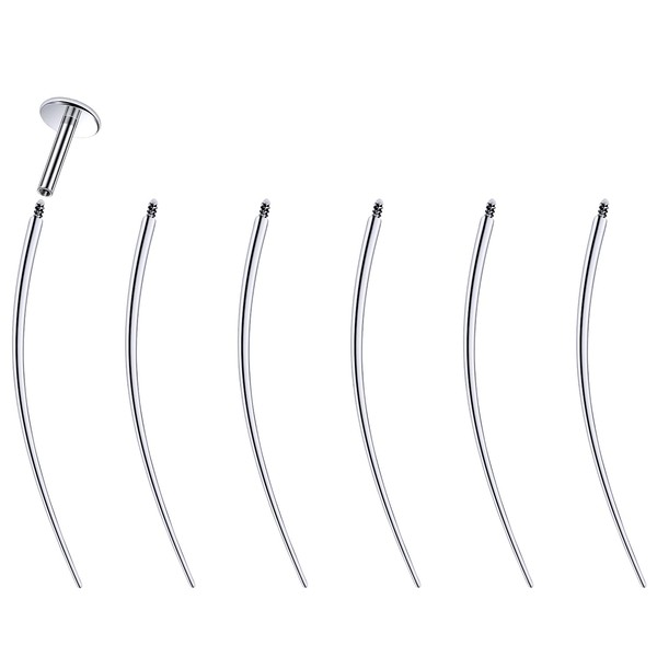 Lsnevsie 20G Titanium Piercing Taper Insertion Pin for Internally Threaded