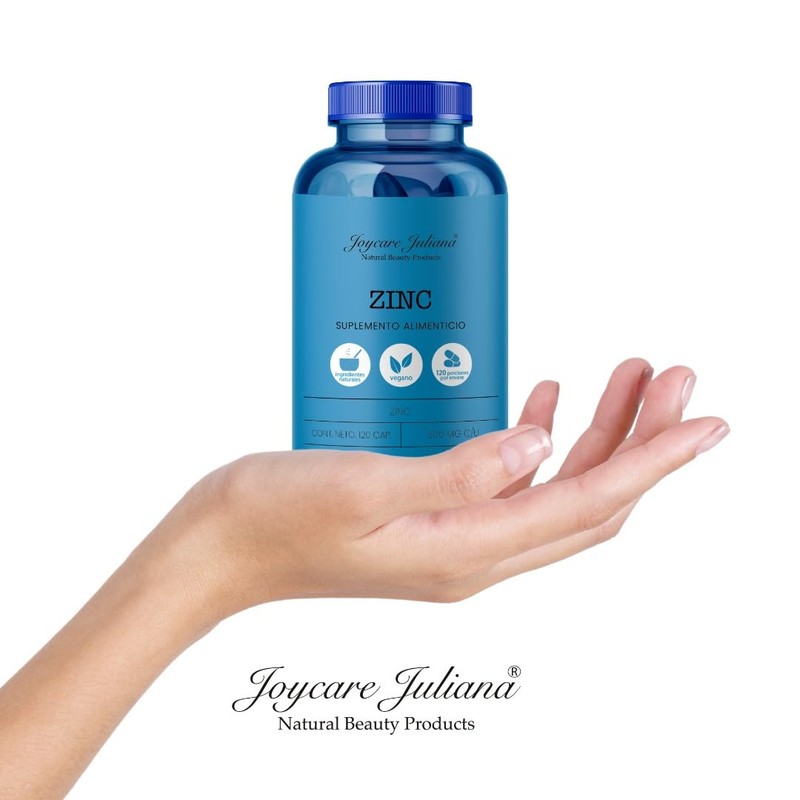 Zinc 120 Suplemento alimenticio, 120 cápsulas vegetales