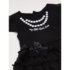 Gerber Baby Girls' Bodysuit with Tutu Skirt, Black Dress, Newborn