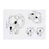 4 x 'Demon Skull' Temporary Tattoos - Water Resistant, Skin-Safe,