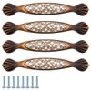 ZONADAH Set of 4 Traditional Drawer Cabinet Ceramics Handle, Hole