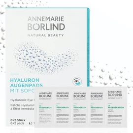 ANNEMARIE BÖRLIND Hyaluronic Eye Pads (6 x 2 Pieces) + LL Regeneration Sample Sachets (The Entire Care Routine) - Skincare Set with Eye Patches, Eye Pads Against Dark Circles, Wrinkles & Lines, With Hyaluronic