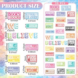 TaoBary 38 Pcs We Believe Classroom Bulletin Board Decoration Colorful Affirmation Motivational Classroom Poster Inspirational Christian Cutout for Back to School Elementary Wall Decor