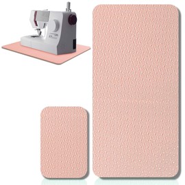 2 Pcs Sewing Machine Muffling Mat Pedal Sewing Mat Reduce Vibrations Noise No Slip Machine Accessories for Quilting(17'' X 36'' and 9'' X 14'',Pink)