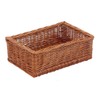 Classic Rectangular Brown Wicker Shelf Basket 30 x 20 x