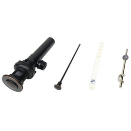 Builders Shoppe 2320TB Bathroom Faucet Vanity Sink Plastic Pop-Up Drain Assembly with Overflow Oil Rubbed Bronze Finish