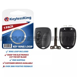 KeylessKing* New Key Fob Shell Pad Case for 2004 2005 2006 Pontiac GTO Keyless Entry Remote