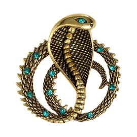 FAIRYGATE Cool Brooches for Men Brooch Pins for Clothes Crystal Cobra Snake Corsage Elegant Rhinestone Animal Lapel Pin Fashion Jewelry Suit Brooches Accessories for Women Men B1639