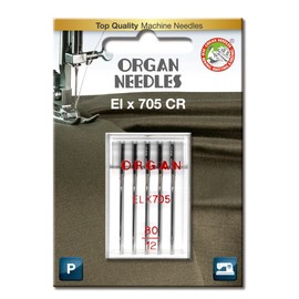 Organ Needles # 80/12 ELx705 Serger x 5 Needles, Silber