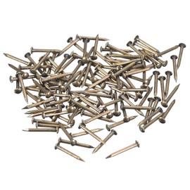 QUARKZMAN Pack of 250 Brass Nails 1.2 mm x 12 mm (DxL) Tiny Brass Nails Hardware Nails Small Nails for Wood DIY Decorative Boxes Household Accessories, Bronze Tone