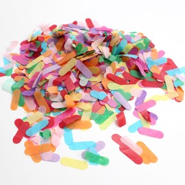 romsrbutfo Colorful Tissue Paper Confetti, Multi-colored Paper Sprinkles, Ice Cream, Birthday Theme Party Decoration, 100g, Yellow, Blue, Light Blue, Rose Red, Light Purple, Orange, Red, Mint