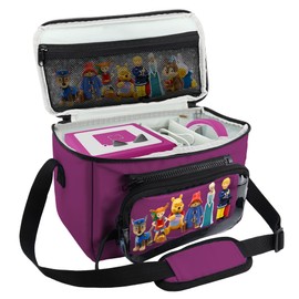 Carry Case for Tonies Characters UK and Toniebox, Storage Bag compatible with Yoto Player and Cards, Purple