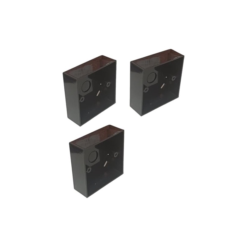 Black Electrical Surface Pattress Box (1 GANG 3 PACK)