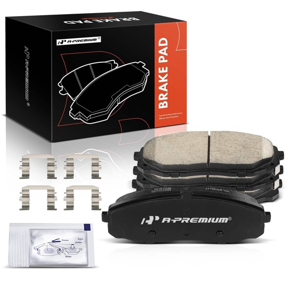 A-Premium Front Ceramic Disc Brake Pads Set Compatible with Kia