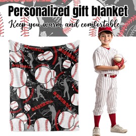 Baseball Blanket for Boys Men, Baseball Gifts for Boys Men, Soft Baseball Blanket for Room Decor Bedding 50x60 in