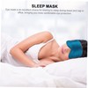 TOVINANNA Comfortable Silk Eye Mask Peacock Blue Sleeping Aid Blindfold