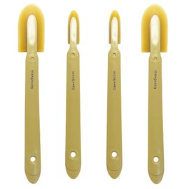 Extended Reach Grout Caulking Tool, 2pcs Rubber Caulk Finishing Tool with Ergonomic Grip for Bathroom, Kitchen Tile Gaps and Hard-to-Reach Areas