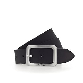 MUSTANG Belt Women's Leather Belt 30 mm Cowhide Women's Belt (Black, 90)