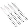 Idomy - Cuchillos para carne de acero inoxidable, 6 piezas,