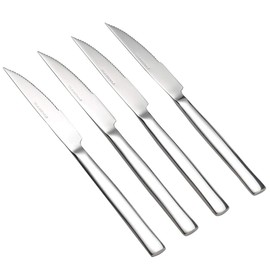 Idomy - Cuchillos para carne de acero inoxidable, 6 piezas, Cuchillos de cocina para cena