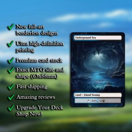 Dimir Dual Land MTG Pack - 18 Blue Black Alt. Art Cards for Casual/Command