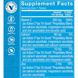 The Vitamin Shoppe Active-C with Bioflavonoids, Supports Immunity, Vascular Health, Antioxidant, 500 MG (100 Tablets)