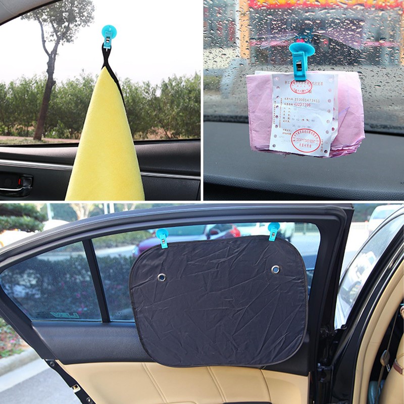 Car Suction Cup Clip Ticket Holder Car Bill Card Clamp