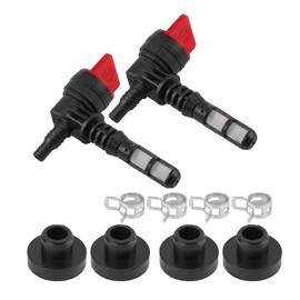 Carbbia 2 Pack 90 Degree Fuel Gas Shut Off Valve w/ Grommet Clamp for 192980GS 208961 for Kohler 25 462 03-S 25-462-03-S for Rotary 13116 Gas Tank Engine Generator Pressure Washer