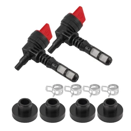 Carbbia 2 Pack 90 Degree Fuel Gas Shut Off Valve w/ Grommet Clamp for 192980GS 208961 for Kohler 25 462 03-S 25-462-03-S for Rotary 13116 Gas Tank Engine Generator Pressure Washer