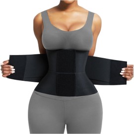 FeelinGirl Waist Trainer Belt Cincher Trimmer Tummy Control Body Shaper