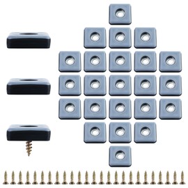 Teflon Gliders Pack of 26 Teflon Gliders for Screwing Furniture Gliders Teflon Furniture Gliders for Heavy Furniture Square Furniture Sliders Chair Gliders with Stainless Steel Screws for Furniture