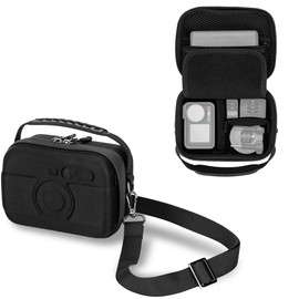 Portable Carrying Case for Gopro Hero 13/12/11 & Action 5 Pro/4/3,Hard Shell Storage Bag for Insta360 Ace Pro 2 & Osmo 360,Water Resistant Protective Pouch with 3 Adjustable Dividers for A6700 ZV-E10