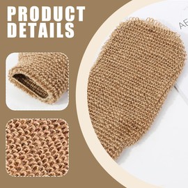 XUZOPIM 2 Stück Exfoliating Gloves Body Exfoliating Gloves Washable Shower Gloves Linen Scrub Glove For The Body Shower Scrubbing Gloves Exfoliating Tools For Men Women Children