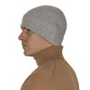 100% Cashmere Unisex Beanie Hat, Grey