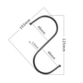 10 Pack in Pack S Shaped Hooks Hanging Hooks Hangers for Bathroom, Bedroom, Office and Kitchen(Silver & Large)