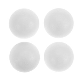 Glorex 6 3803 529 Polystyrene Balls, White, Diameter Approx. 6 cm, Pack of 4, Ideal for Crafts, Easter and Christmas, Decorating with Sequins