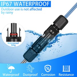 15 Pairs Solar Plugs, Solar Plug Set, Solar Panel Cable Plug, PV Solar Plug, Play, Solar System, Solar Panel Plug, Cable Plug, Photovoltaic Connector, IP67 with 2 Spanners