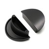 Susenya Semicircle Drawer Pull,4-Pack, Cabinet Handles 2.52" Hole Centers Black