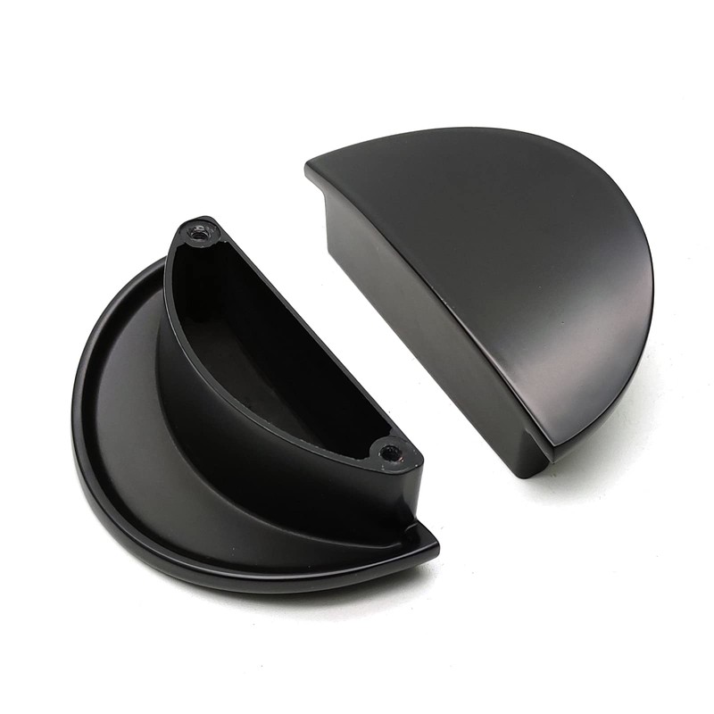Susenya Semicircle Drawer Pull,4-Pack, Cabinet Handles 2.52" Hole Centers Black