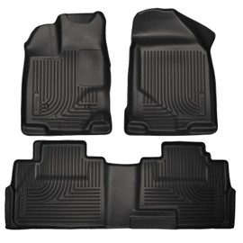 Husky Liners Weatherbeater Floor Mats | Fits 2007-2014 Ford Edge; 2007-2015 Lincoln MKX | Front & 2nd Row, 3-pc Black - 99761