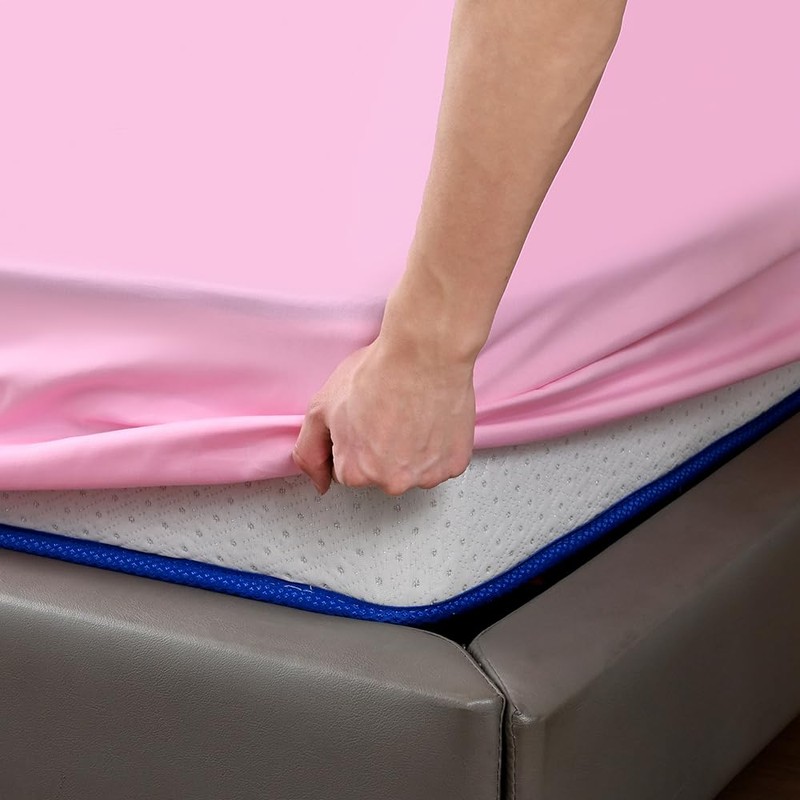 Fitted Sheet 25CM Deep Pink King Bed Sheet Hotel Quality