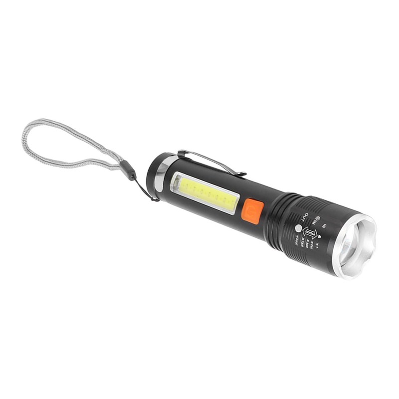 P50 LED Flashlight USB Rechargeable LED Flashlight Super Bright COB