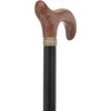 Derby Comfort Cane with Stained Ash Wood Handle, Black Beechwood