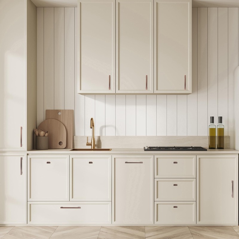 GRANTENOV 3-3/4 Inch Brushed Antique Copper Cabinet Pulls Handles Solid