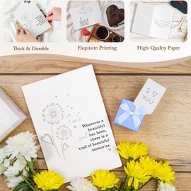 Qiliji Sympathy Card for Her Him, Bereavement Card, Condolence Cards for Loss of Loved One, Sorry for Your Loss Cards, Beautiful Soul Leaves Beautiful Memories