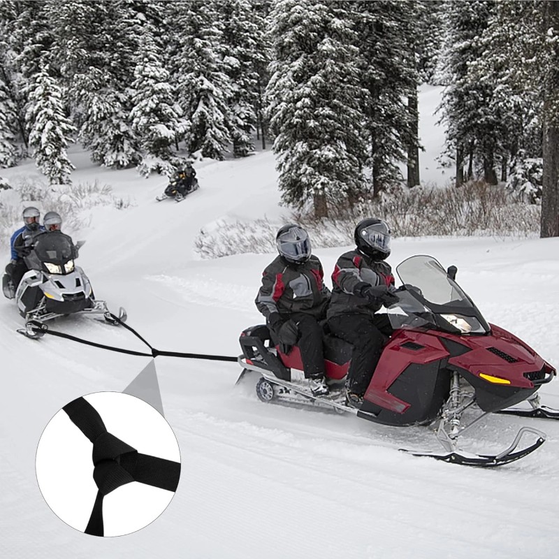 Moonoom 17.5ft Heavy-Duty Tow Strap with Two Hooks, 400kg Upgraded