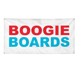 Vinyl Banner Multiple Sizes Boogie Boards Red Blue Business Outdoor Weatherproof Industrial Yard Signs 10 Grommets 60x144Inches