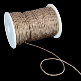 ZZLZX Cuerda de elevación de nailon trenzada, color marrón, cuerda de elevación de 2 mm, cuerda trenzada para reparación de persianas venecianas y proyectos de manualidades