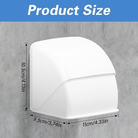 Pack of 2 Sockets Outdoor Rain Cover Waterproof 9.5 x 9.8 x 8.2 cm Socket Rain Cover Switch Covers Plug Box Socket Protection (White, Grey)